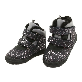 Vodootporne čizme s ružičastom ružom TE-POR Mazurek 1360 siva 3