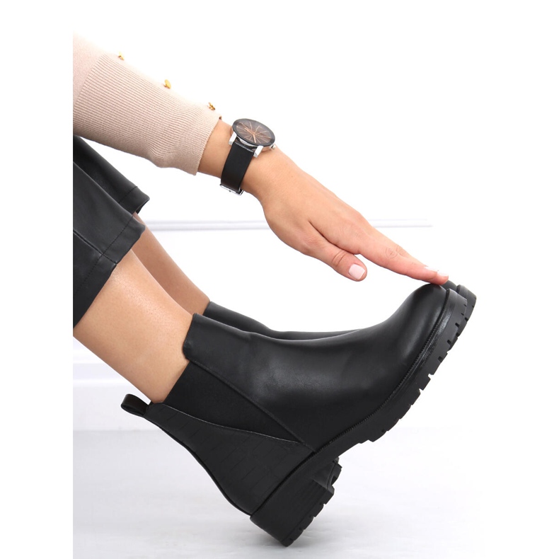 Ingrid Crne ženske čizme Chelsea crno 2