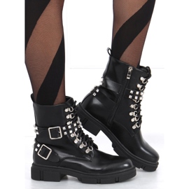 Čizme s mlaznicama Lise Black crna 1