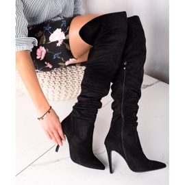 TRENDI Seksi čizme s visokim potpeticama crna 2