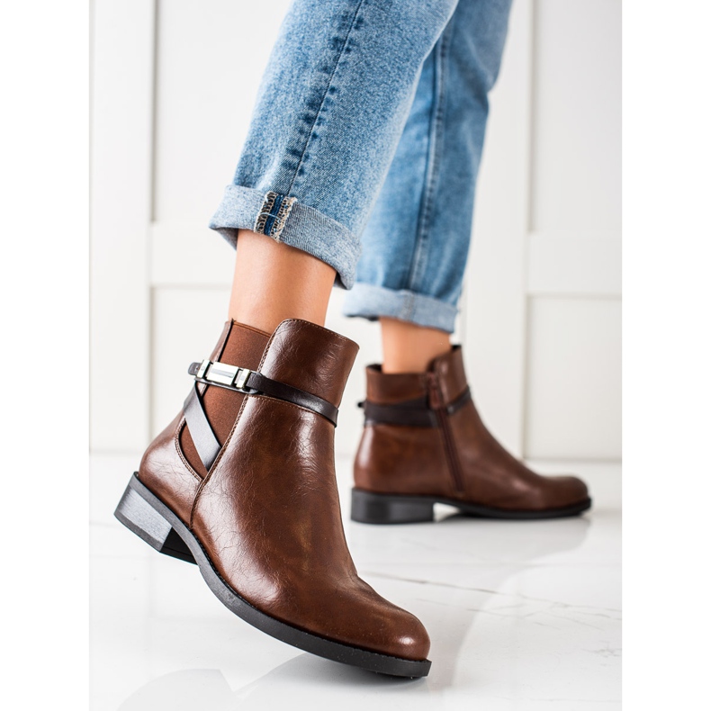 W. Potocki Elegantne smeđe čizme Potocki smeđa 1