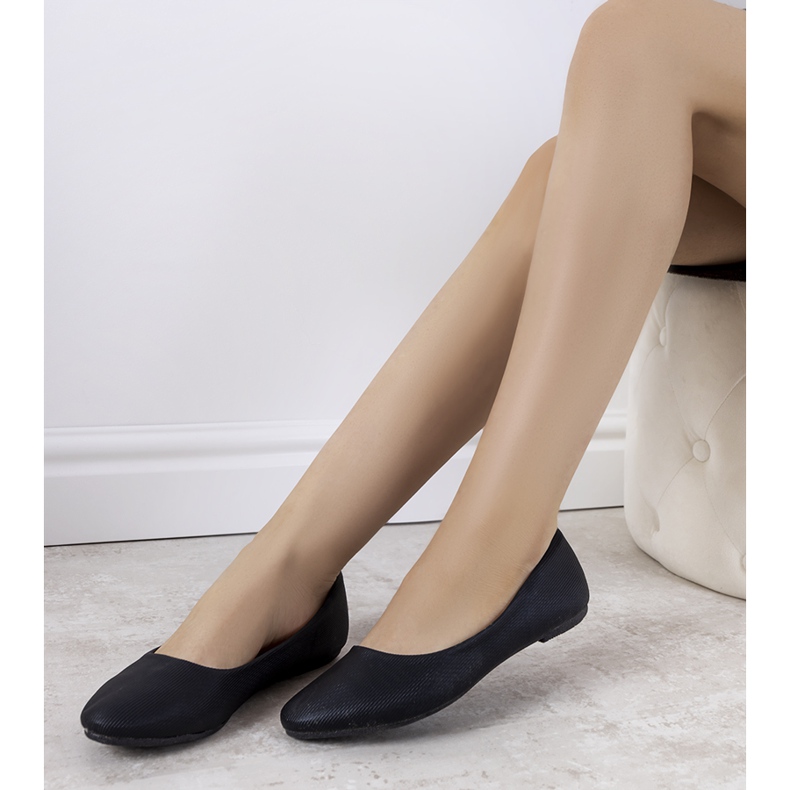 Crne balerine od eko-antilopa iz Silme crna 2