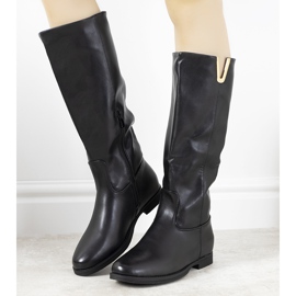 Crne čizme na klin Zavala crna 2