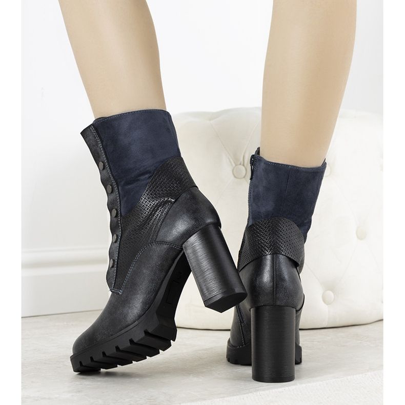 Tamnoplave gležnjače na stupu Alvarado bež tamnoplava 2