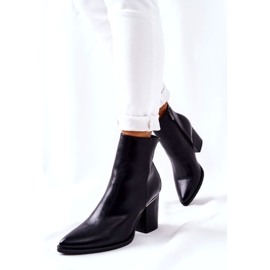 POTOCKI Klasične crne čizme Airah na visoku petu crna 5