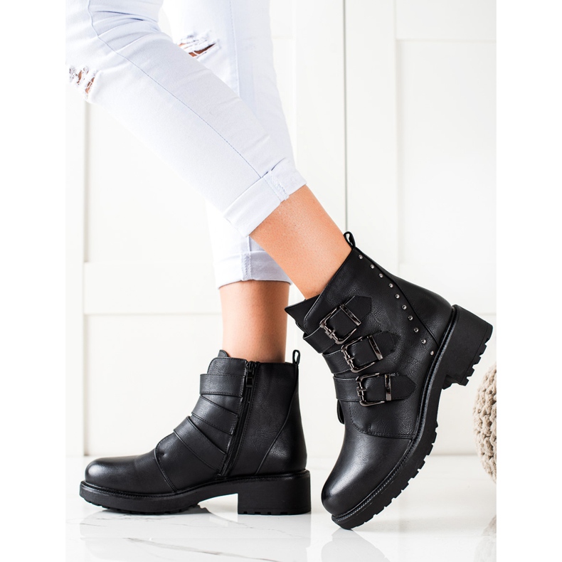 Anesia Paris Radnici sa kopčama crno 1