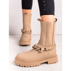 TRENDI Radnici u bež boji s ukrasnom trakom 1