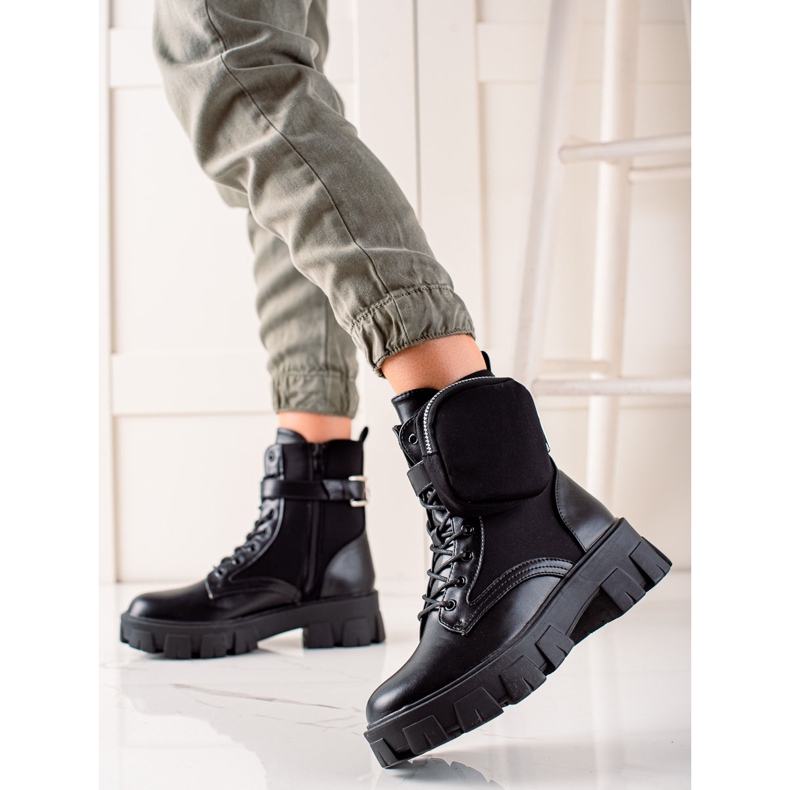 Best Shoes Radnici s džepom od antilopa crna 2