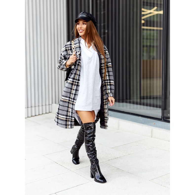 PS1 Crne Macey čizme od lateksa crno 1