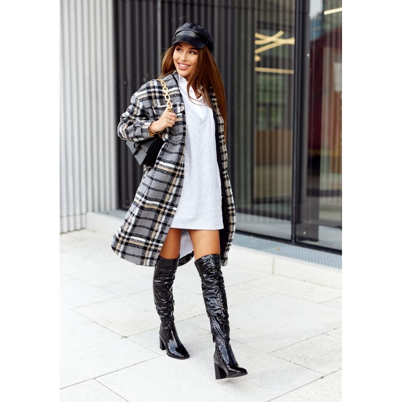 PS1 Crne Macey čizme od lateksa crna 2