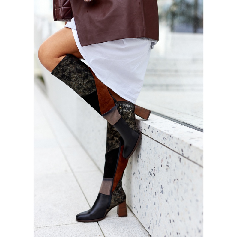 Smeđe čizme Maciejka sa patentnim zatvaračem 05240-02 smeđa crna 1