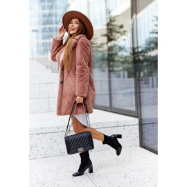 Kožne čizme na stupu Laura Messi crna 2262 2