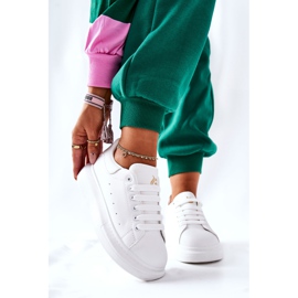 Kožne sportske cipele na bijeloj Lemmy platformi bijela 1