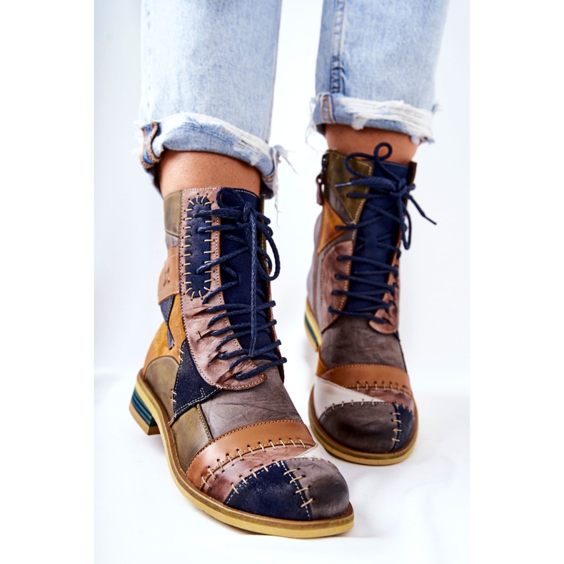 Maciejka Višebojne kožne čizme Jodhpur 05095-39 raznobojna 1