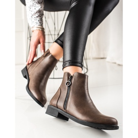 TRENDI Modne smeđe čizme smeđa 1