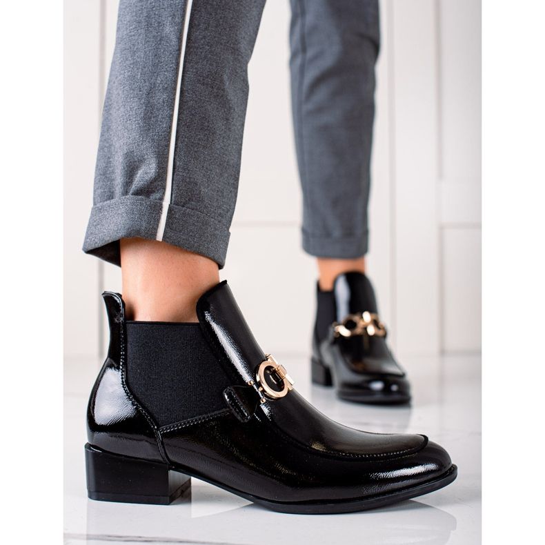 W. Potocki Potocki čizme crna zlatni 1