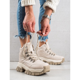 Ženske čizme Big Star II274331 bež 2