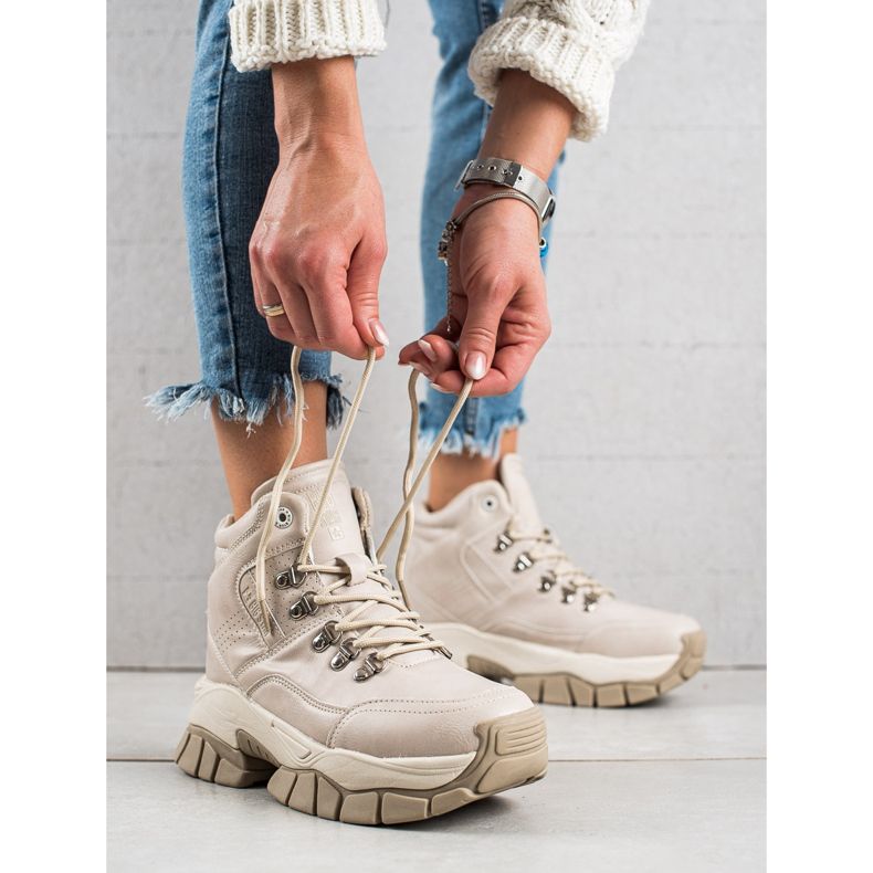 Ženske čizme Big Star II274331 bež 2