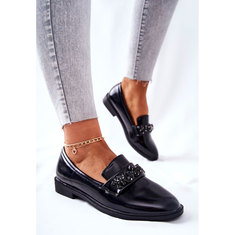 PG1 Cipele s ukrasnom crnom Valisso trakom crna 1