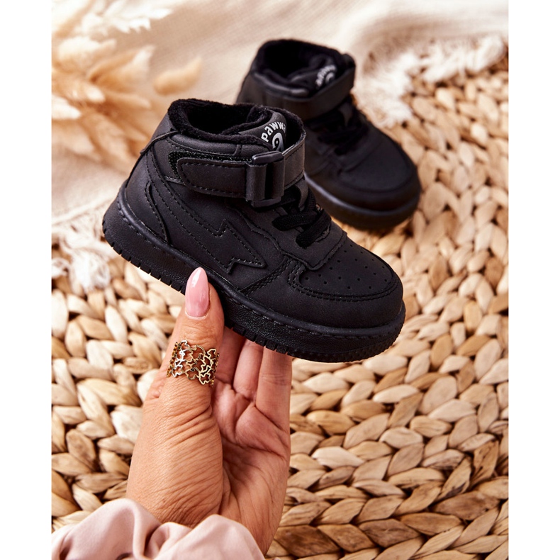 PA1 Dječje visoko izolirane sportske cipele Black Clafi crno 5