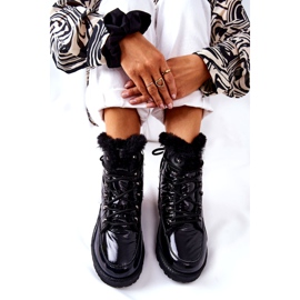 POTOCKI Čizme za snijeg s visokim krznom izolirane Black Sneezy crna 2