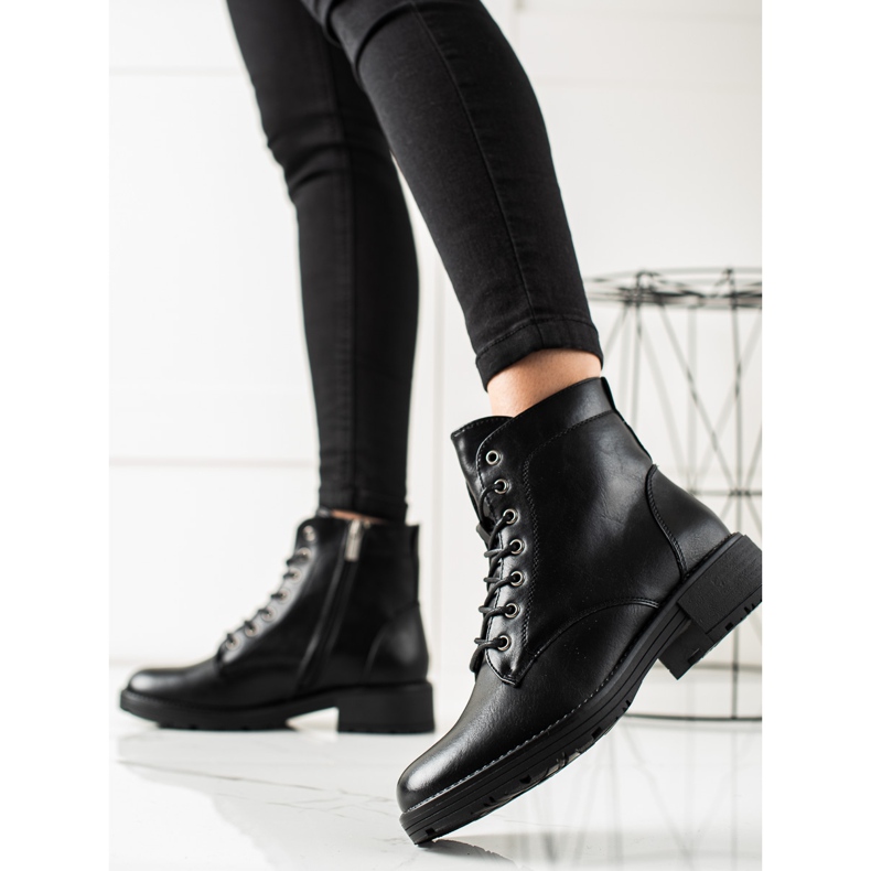 W. Potocki Crni traperi od eko kože Potocki crno 1