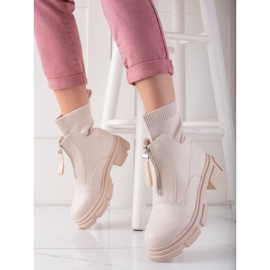 Bestelle Slip-on Workers s patentnim zatvaračem bež 1