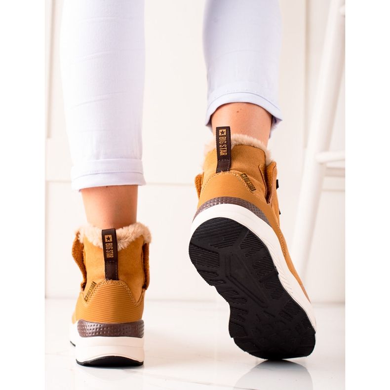 Ženske čizme za snijeg Big Star II274262 smeđa žuta boja 1