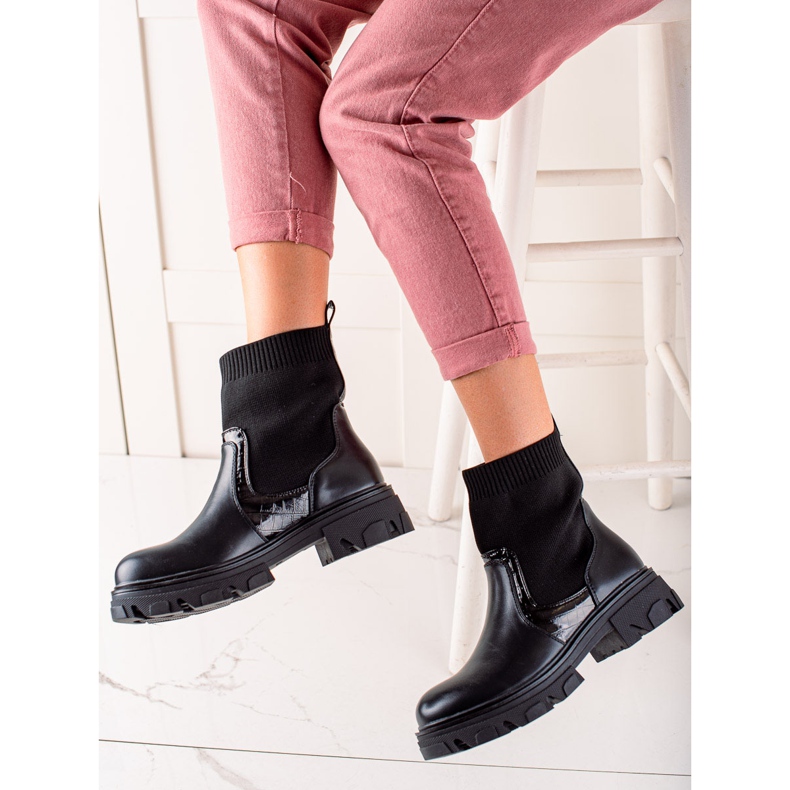 TRENDI Slip-on torbe na platformu crno 1