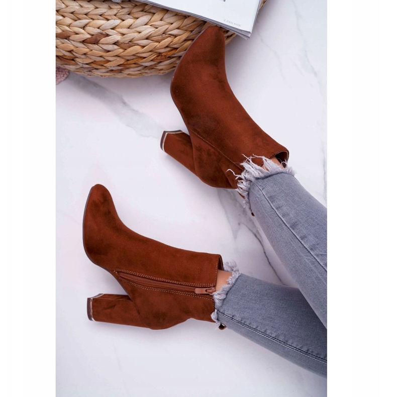 Ženske Camel čizme na visoku petu smeđa 4