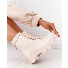 PS1 Ženske čizmice radničke Bež Megan 5