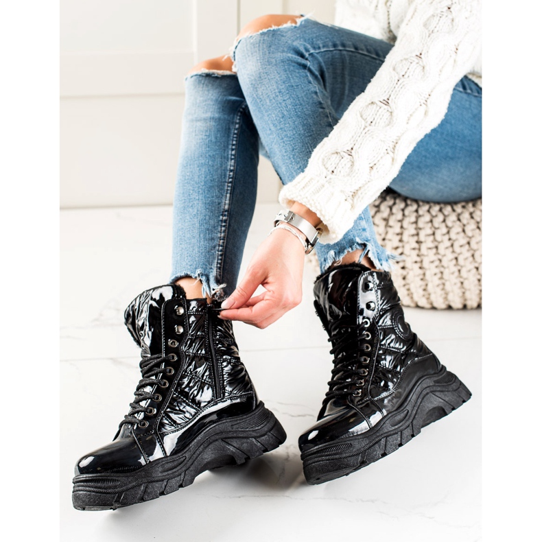 Crne čizme na platformi VINCEZA crna 2