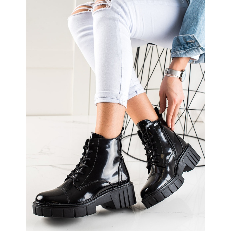 Goodin Klasične Trapper čizme na platformi crno 2