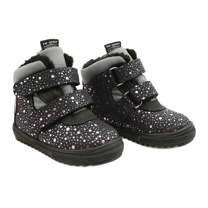 Vodootporne čizme Pink Rosa TE-POR Mazurek 1360 ružičasta siva 5