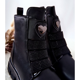 PA1 Crne Miraven dječje čizme izolirane krznom crna 1