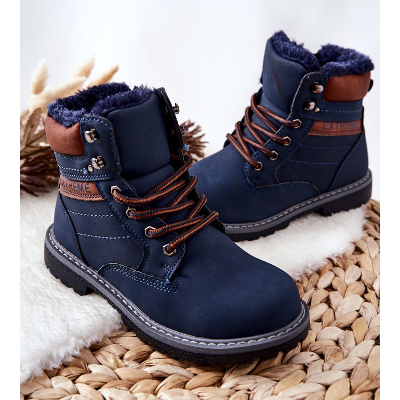 PA1 Dječji topli traperi Mornarsko plavi grobovi smeđa mornarsko plava 2