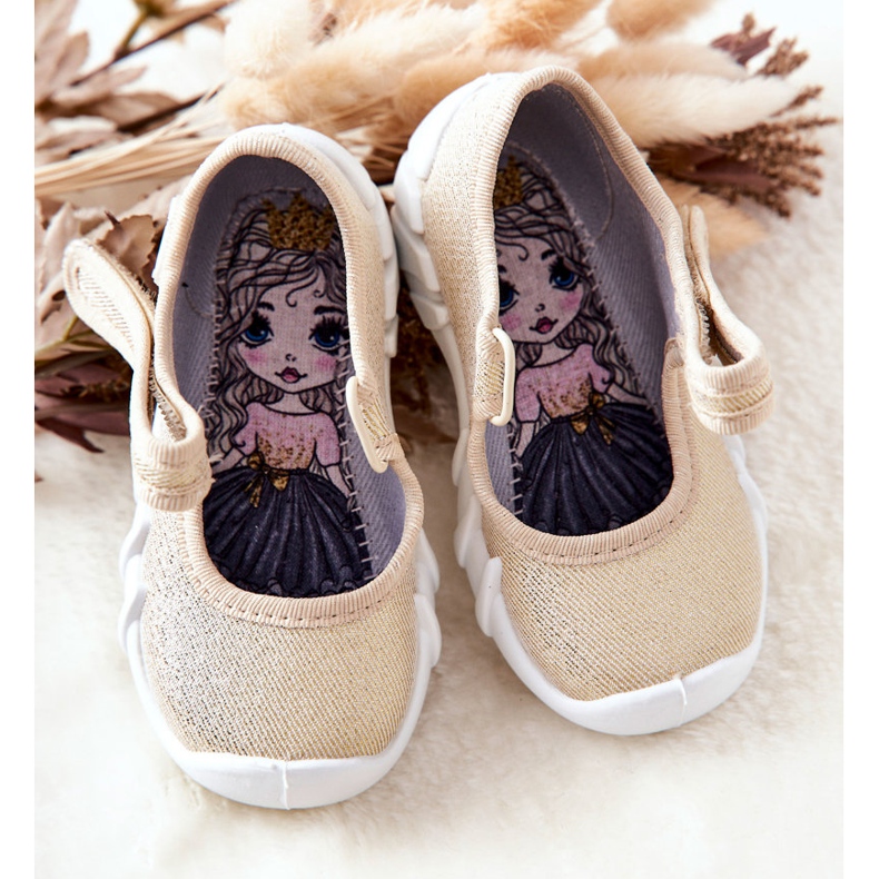 BEFADO S.A. Inblu Shiny 109P224 zlatne balerine papuče 1