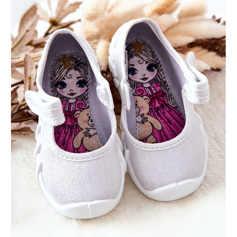 BEFADO S.A. Inblu sjajne papuče 109P222 Srebrna 1