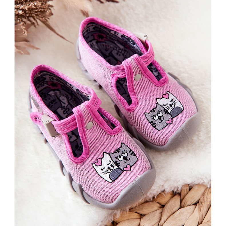 BEFADO S.A. Papuče Inblu Kittens 110P436 Pink ružičasta 2
