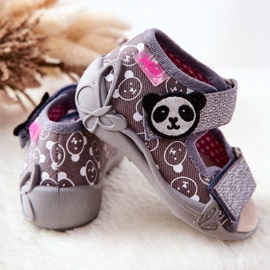 BEFADO S.A. Inblu sandale s čičak trakom 342P031 sive 2