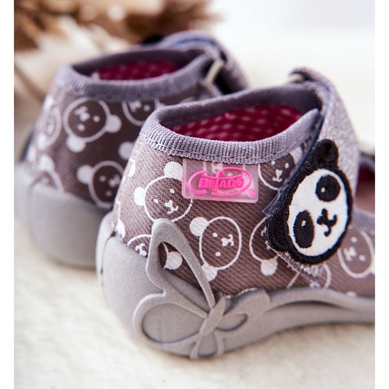 BEFADO S.A. Inblu sandale s čičak trakom 342P031 sive 1