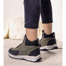 Zelene treking cipele Big Star Ivanna crna zelena 1