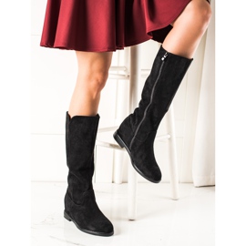 Renda Crne antilop čizme na klin crna 2