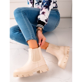 Seastar Modne čizme Chelsea na platformi bež 1