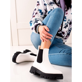 Seastar Modne čizme Chelsea na platformi bijela 1