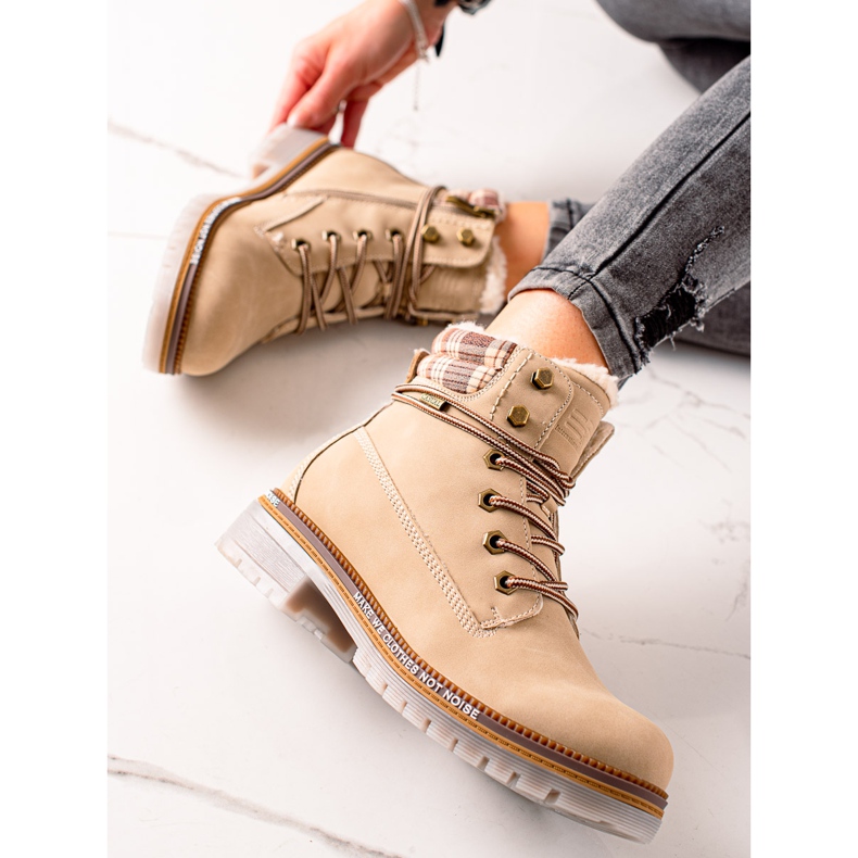 Goodin Izolirani traperi od eko kože bež 1