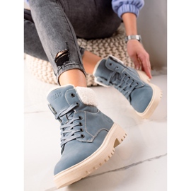 Goodin Elegantni traperi od eko kože bež plava 1