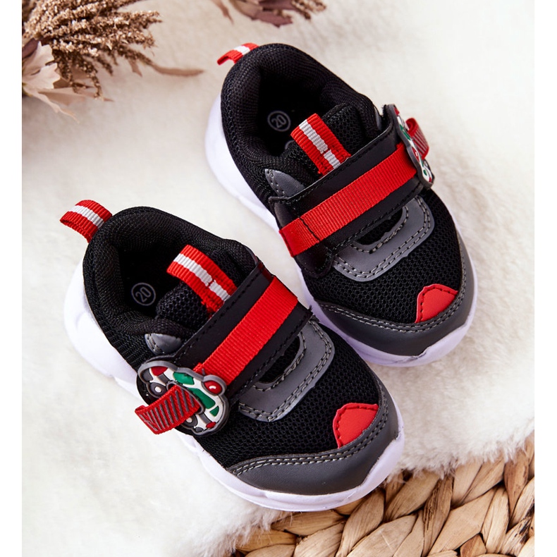 BEFADO S.A. Dječje sportske cipele na čičak Befado 516P096 crne crno crvena 1