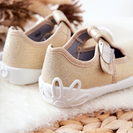 BEFADO S.A. Balerine papuče Befado Shiny 115X003 Zlatne zlatni 2