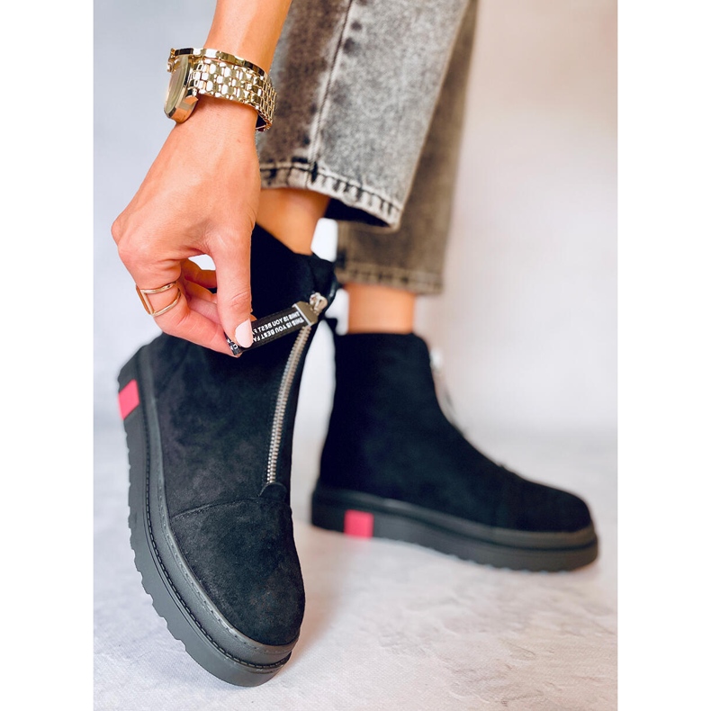 Pitt crne ravne čizme od antilopa crno 2